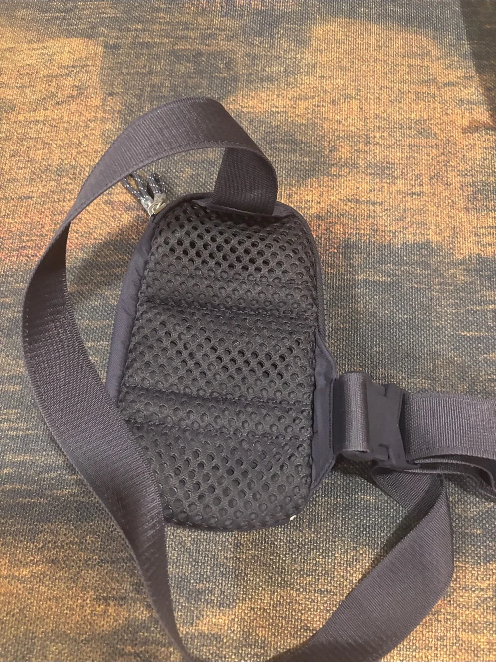 Nike  Gray Crossbody Sling Belt Bag with Lime Swoosh Accent